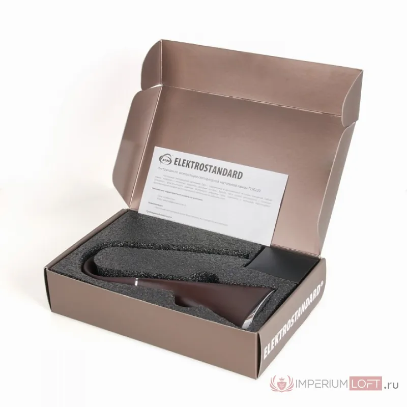Настольная лампа офисная Elektrostandard Elara a037504 Цвет плафонов коричневый Цвет арматуры коричневый от ImperiumLoft
