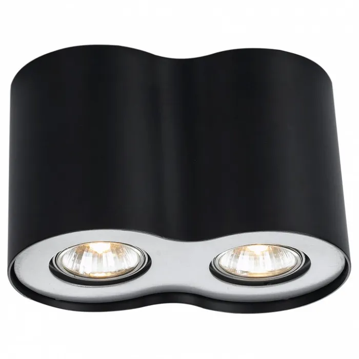 Накладной светильник Arte Lamp Falcon A5633PL-2BK Цвет арматуры черный Цвет плафонов прозрачный от ImperiumLoft
