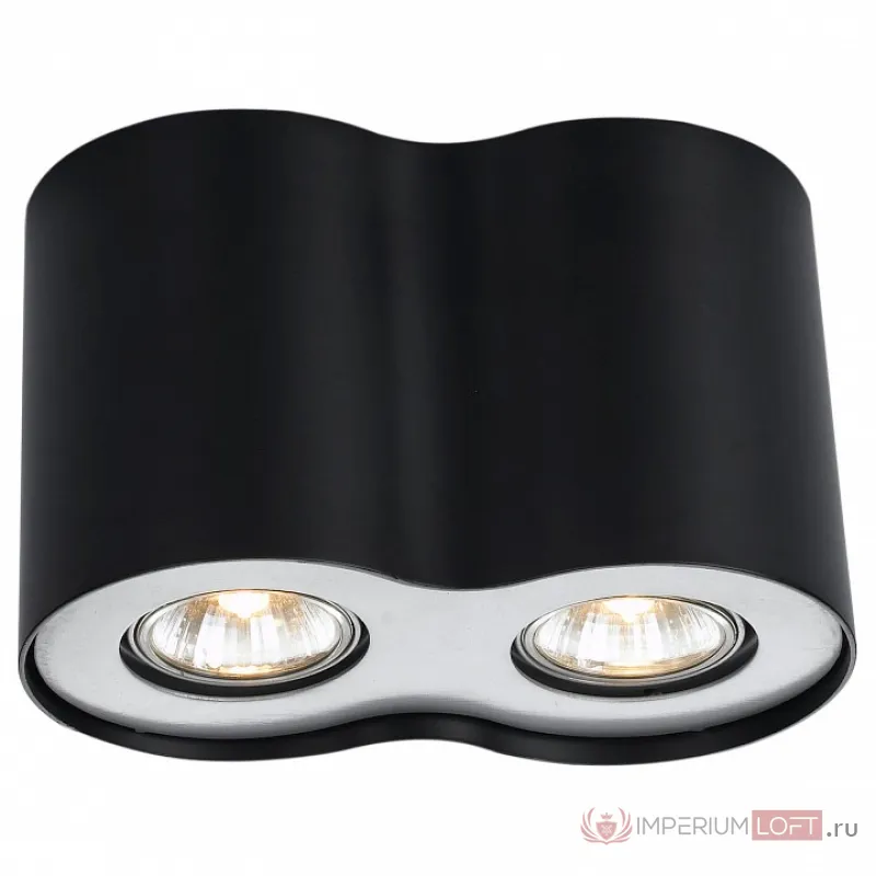 Накладной светильник Arte Lamp Falcon A5633PL-2BK Цвет арматуры черный Цвет плафонов прозрачный от ImperiumLoft