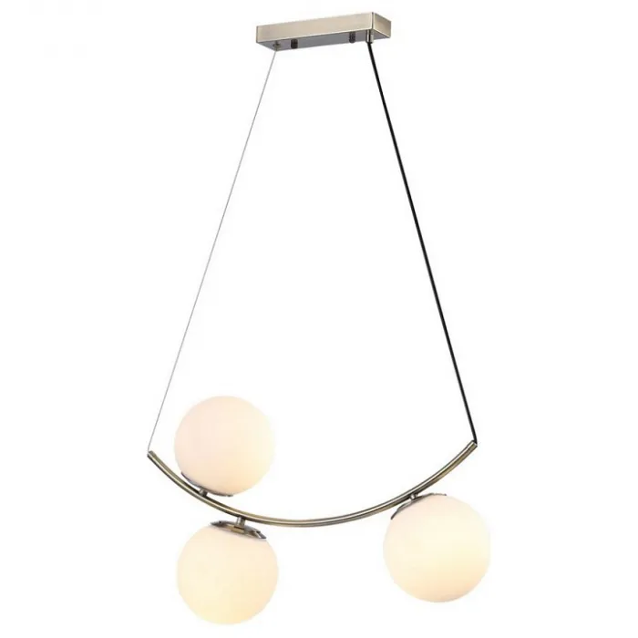 Подвесной светильник Omnilux Acciano OML-94903-03 Цвет плафонов белый Цвет арматуры бронза от ImperiumLoft