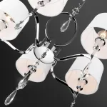 Подвесная люстра Eurosvet Madera 10127/5 хром/прозрачный хрусталь Strotskis Smart Цвет арматуры хром Цвет плафонов белый от ImperiumLoft