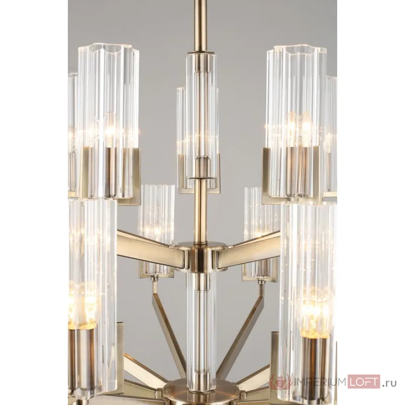 Подвесная люстра Omnilux Ledro OML-69903-15 Цвет арматуры бронза Цвет плафонов прозрачный от ImperiumLoft