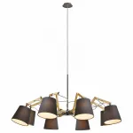 Подвесная люстра Arte Lamp Pinocchio A5700LM-8BK Цвет арматуры коричневый Цвет плафонов черный от ImperiumLoft