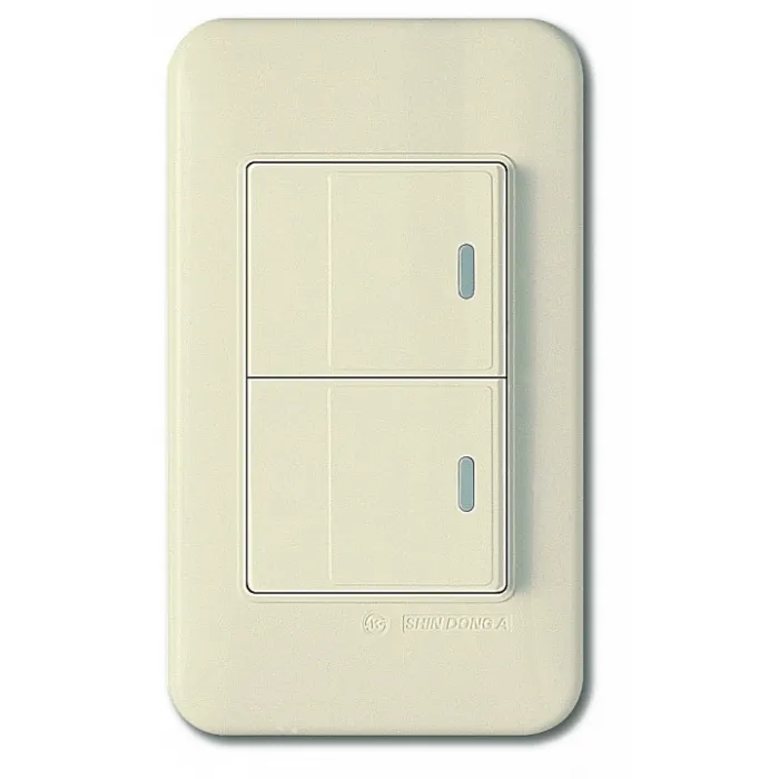 Выключатель двухклавишный Imex 70 Wide Ivory WSN 0322 Цвет арматуры коричневый от ImperiumLoft
