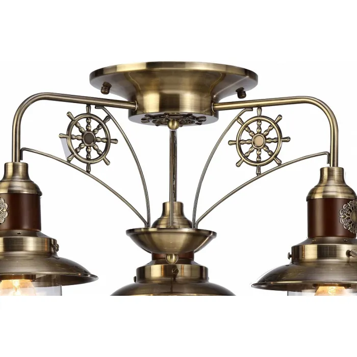 Потолочная люстра Arte Lamp Sailor A4524PL-3AB Цвет арматуры бронза Цвет плафонов прозрачный от ImperiumLoft