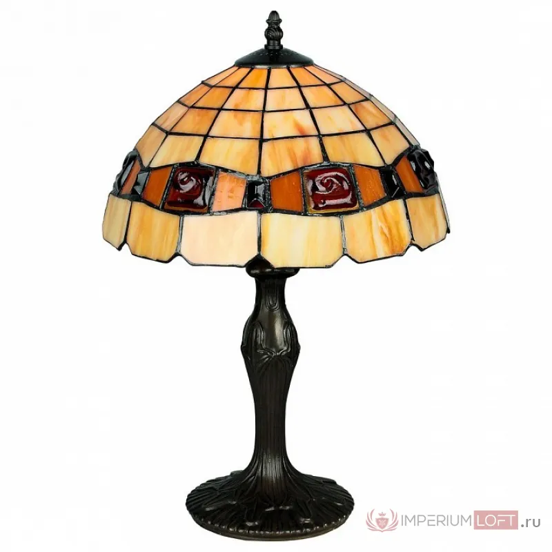 Настольная лампа декоративная Omnilux Almendra OML-80504-01 Цвет арматуры бронза Цвет плафонов разноцветный от ImperiumLoft