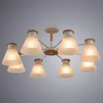 Люстра на штанге Arte Lamp Tyler A1031PL-8WH Цвет плафонов разноцветный Цвет арматуры белый от ImperiumLoft