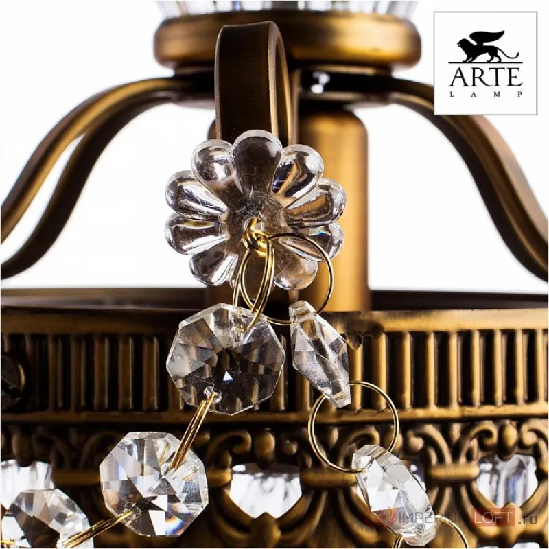 Бра Arte Lamp Schelenberg A4410AP-1SR Цвет арматуры латунь Цвет плафонов прозрачный от ImperiumLoft