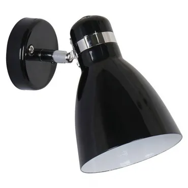 Спот Arte Lamp Mercoled A5049AP-1BK Цвет арматуры хром Цвет плафонов черный