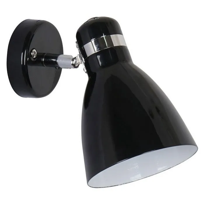 Спот Arte Lamp Mercoled A5049AP-1BK Цвет арматуры хром Цвет плафонов черный от ImperiumLoft