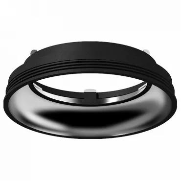 Рамка на 1 светильник Ambrella N702 N7023 SBK/PSL черный песок/серебро полированное D70*H20mm Out1mm Цвет арматуры черный