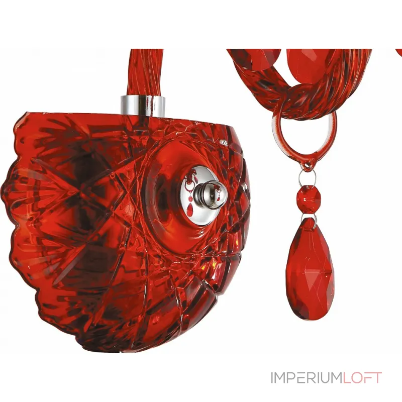 Бра Arte Lamp Teatro A3964AP-1RD Цвет арматуры хром Цвет плафонов красный Бра Arte Lamp Teatro A3964AP-1RD Цвет арматуры хром Цвет плафонов красный
