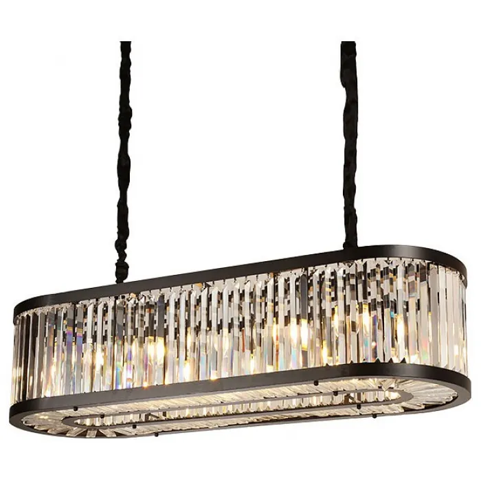 Подвесной светильник DeLight Collection 1920s Odeon KR0388P-14/P Цвет арматуры черный Цвет плафонов прозрачный от ImperiumLoft
