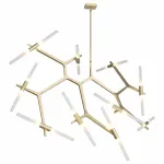 Люстра на штанге ST-Luce Laconicita SL947.202.20 Цвет арматуры золото Цвет плафонов белый от ImperiumLoft