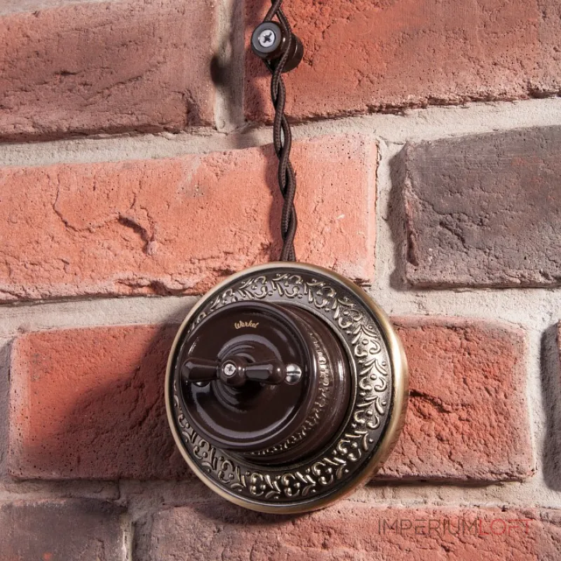 Комплект из 100 изоляторов керамических Werkel коричневый Ретро W6431414 от ImperiumLoft