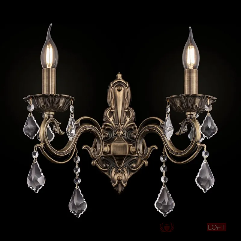 Бра Maytoni Bronze 4 RC245-WL-02-R Цвет арматуры бронза Цвет плафонов прозрачный от ImperiumLoft