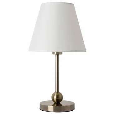 Настольная лампа декоративная Arte Lamp Elba A2581LT-1AB Цвет плафонов белый Цвет арматуры бронза