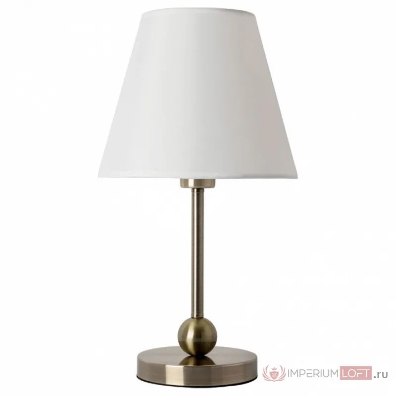 Настольная лампа декоративная Arte Lamp Elba A2581LT-1AB Цвет плафонов белый Цвет арматуры бронза от ImperiumLoft