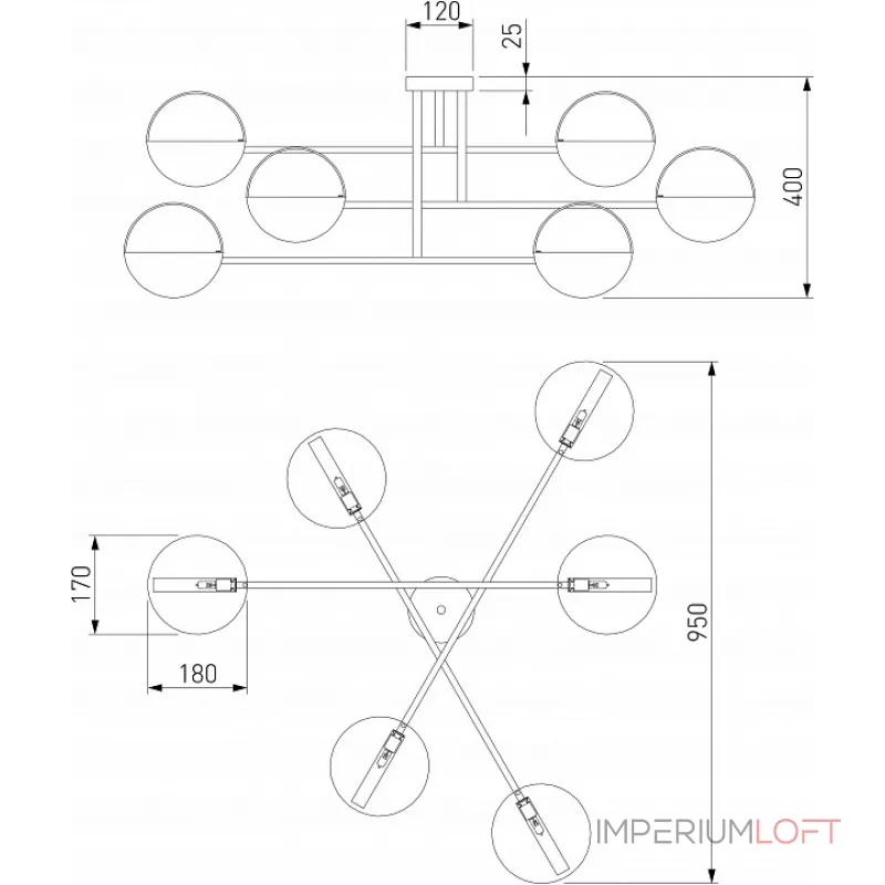 Потолочная люстра 70148/6 Потолочная люстра 70148/6