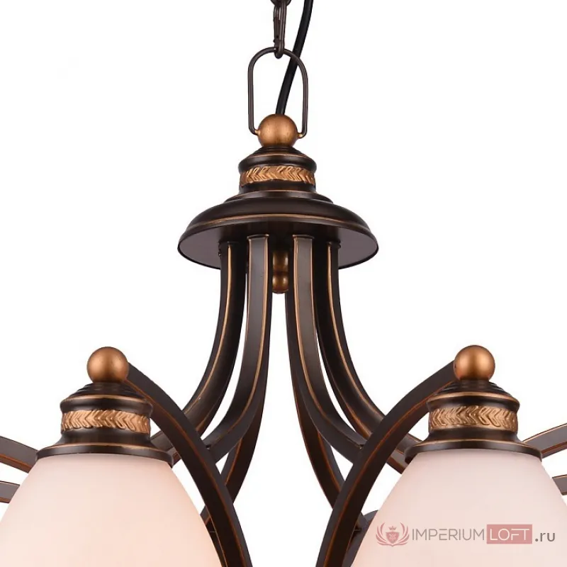 Подвесная люстра Arte Lamp Bonito A9518LM-8BA Цвет арматуры черный Цвет плафонов белый от ImperiumLoft