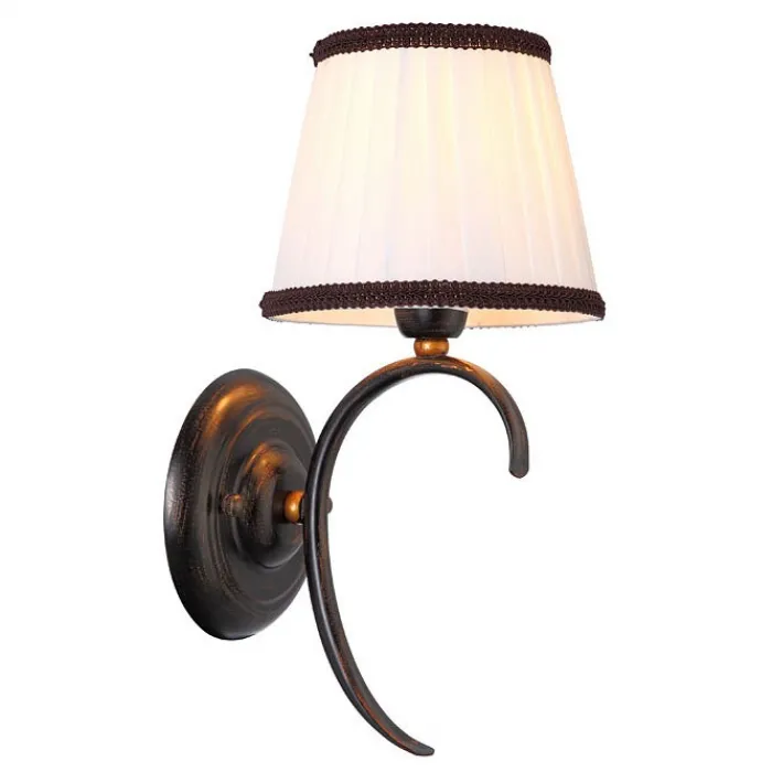 Бра Arte Lamp Irene A5133AP-1BR Цвет арматуры коричневый Цвет плафонов белый от ImperiumLoft