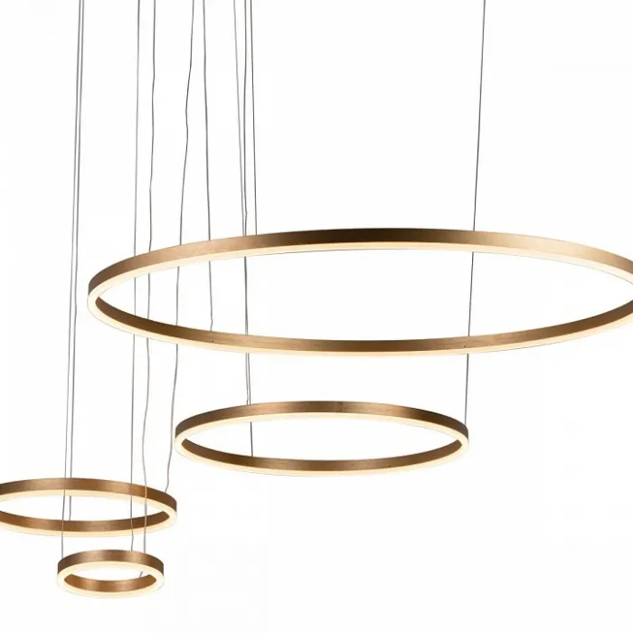 Подвесной светильник Loft it Ring 10017/4S Цвет арматуры золото Цвет плафонов золото от ImperiumLoft
