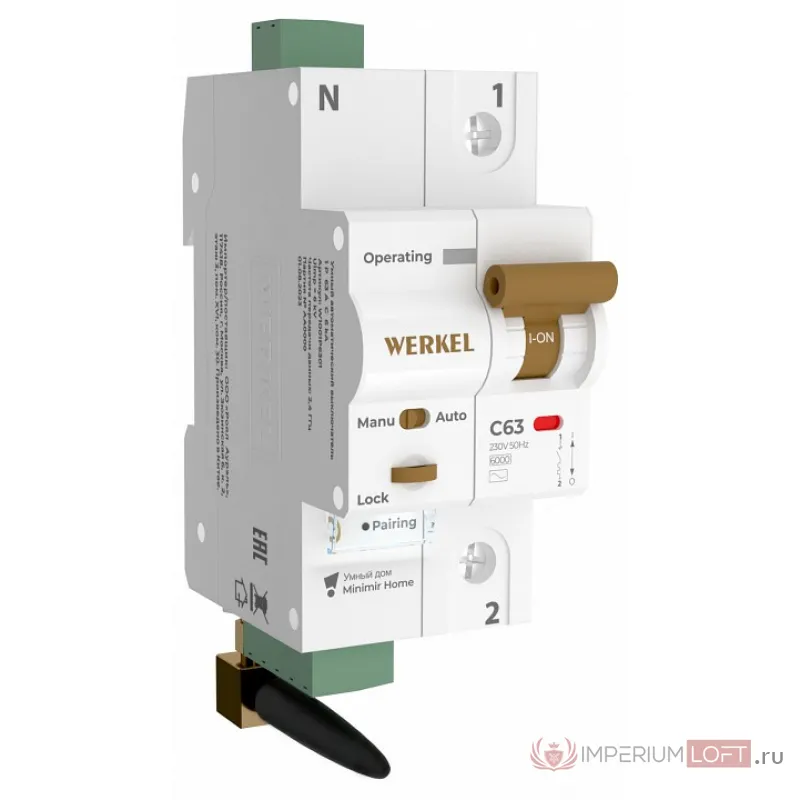 Автоматический выключатель 1P с Wi-Fi Werkel W1001P6301 от ImperiumLoft