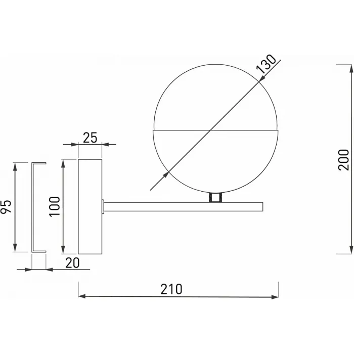 Бра Eurosvet Nuvola 70129/1 латунь от ImperiumLoft