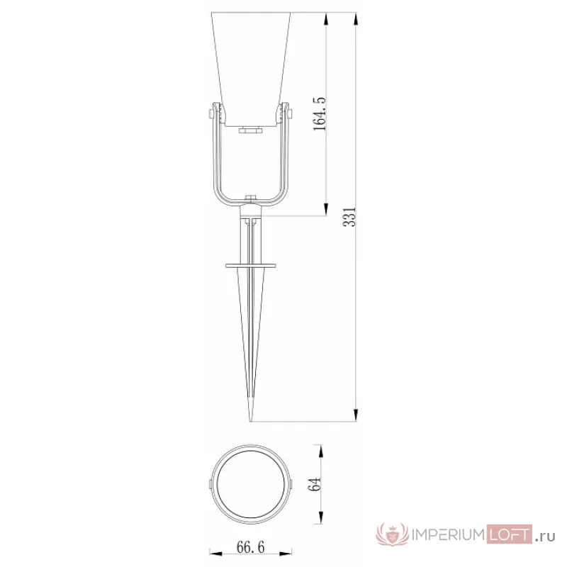 Наземный низкий светильник Favourite Relief 4033-1T от ImperiumLoft