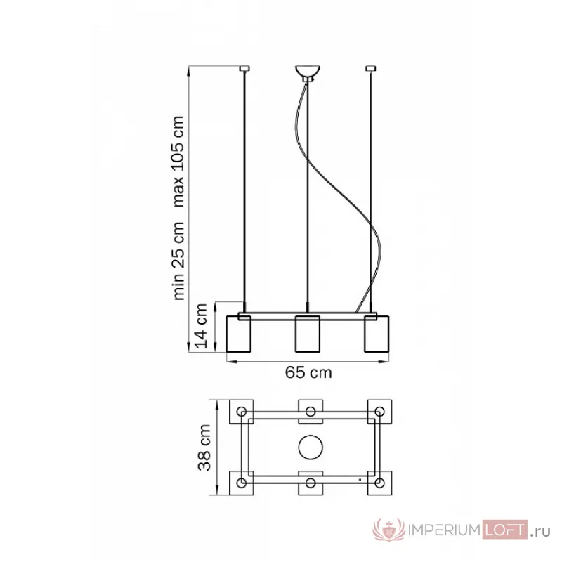 Подвесная люстра Lightstar Qubica 805060 Цвет арматуры хром от ImperiumLoft