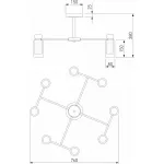Люстра на штанге Eurosvet Amado 70115/8 белый от ImperiumLoft