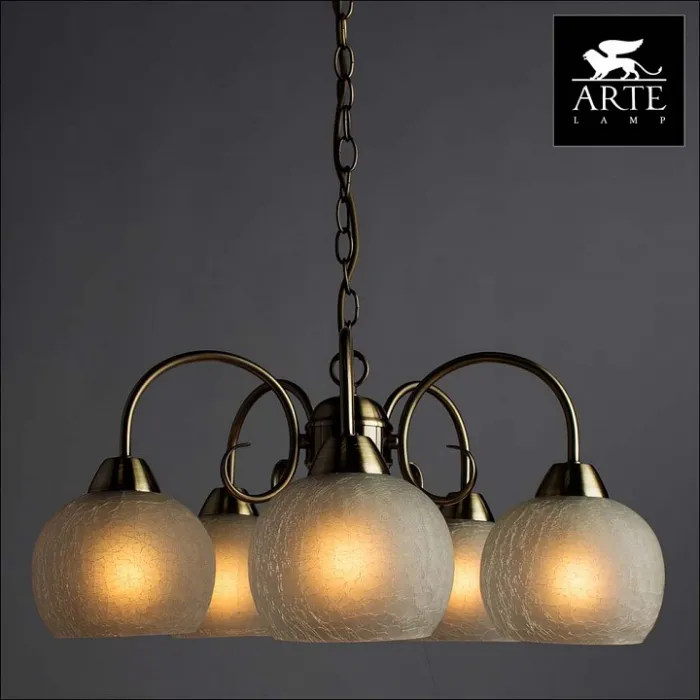 Подвесная люстра Arte Lamp Margo A9316LM-5AB Цвет арматуры бронза Цвет плафонов белый от ImperiumLoft