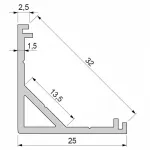 Профиль накладной  Deko-Light AV-03-12 970434 Цвет арматуры серебро от ImperiumLoft