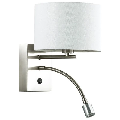 Бра с подсветкой Lumion Nikki 3745/1A Цвет арматуры никель Цвет плафонов белый