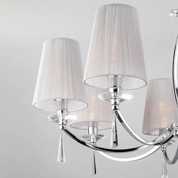 Подвесная люстра Eurosvet Valery 60079/8 хром от ImperiumLoft