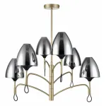 Люстра на штанге Vele Luce Oro VL5654P26 Цвет арматуры Желтый Цвет плафонов Серый от ImperiumLoft