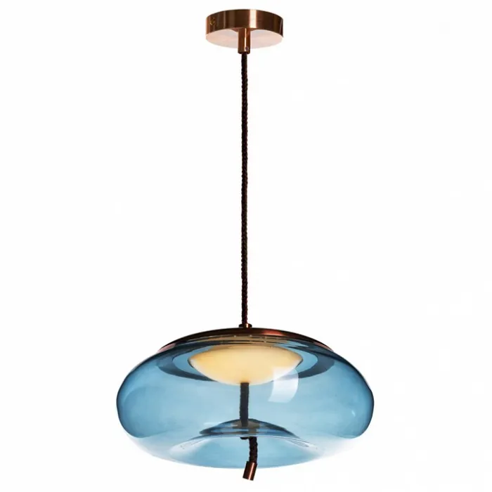 Подвесной светильник Loft it Knot 4 8133-D Цвет плафонов голубой Цвет арматуры медь от ImperiumLoft
