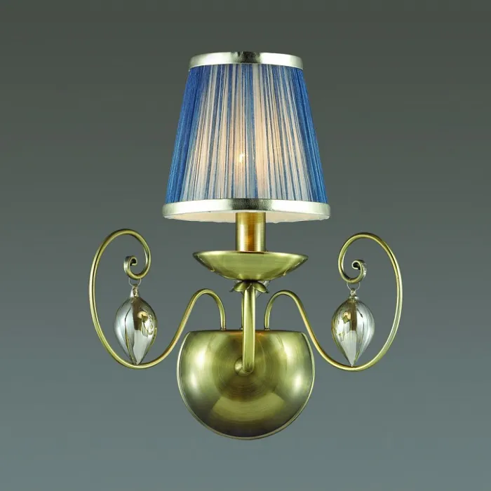 Бра Odeon Light Niagara 3921/1W Цвет арматуры бронза Цвет плафонов синий от ImperiumLoft