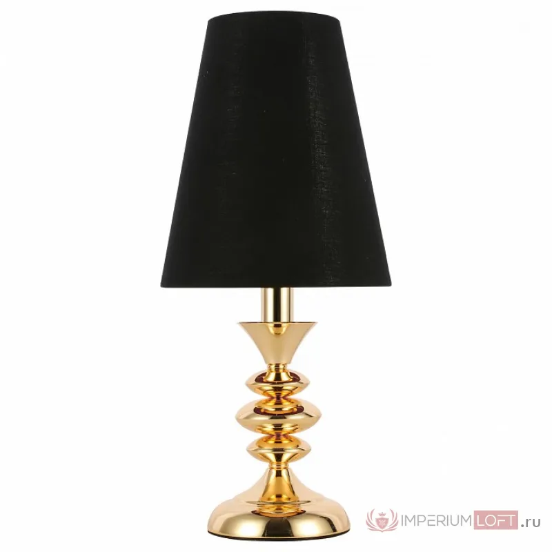Настольная лампа декоративная EVOLUCE Rionfo SL1137.204.01 Цвет плафонов черный Цвет арматуры золото от ImperiumLoft
