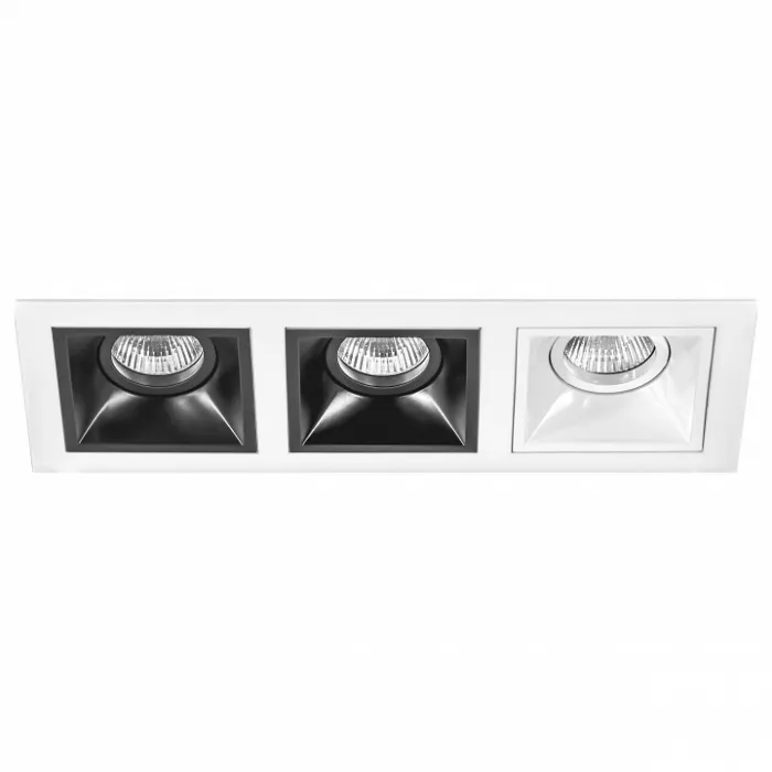 Встраиваемый светильник Lightstar Domino D536070706 цвет арматуры черно-белый от ImperiumLoft