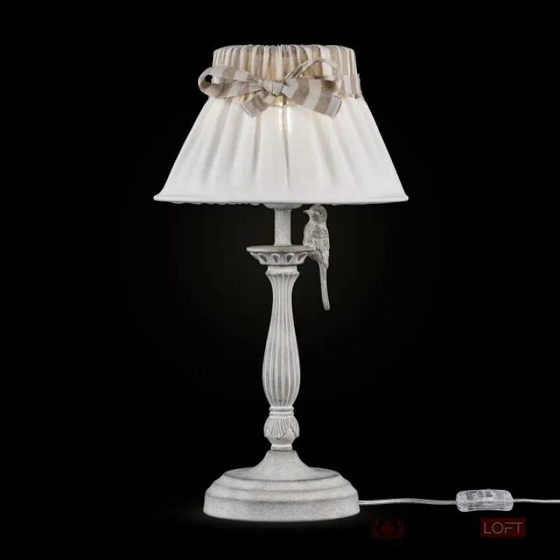 Настольная лампа декоративная Maytoni Bird ARM013-11-W Цвет арматуры белый Цвет плафонов белый от ImperiumLoft