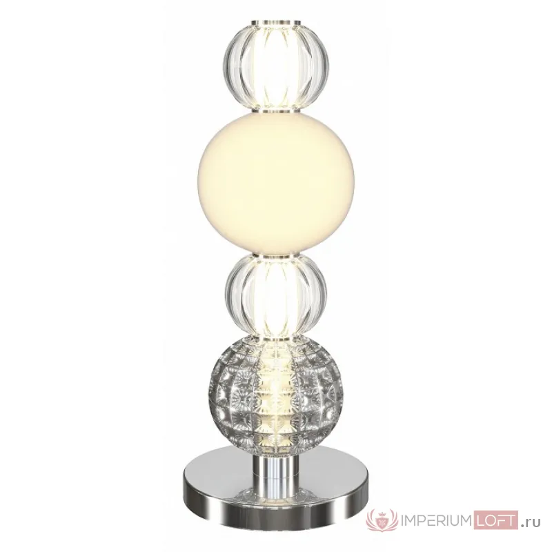 Настольная лампа декоративная Maytoni Collar MOD301TL-L18CH3K Цвет арматуры серый Цвет плафонов белый от ImperiumLoft