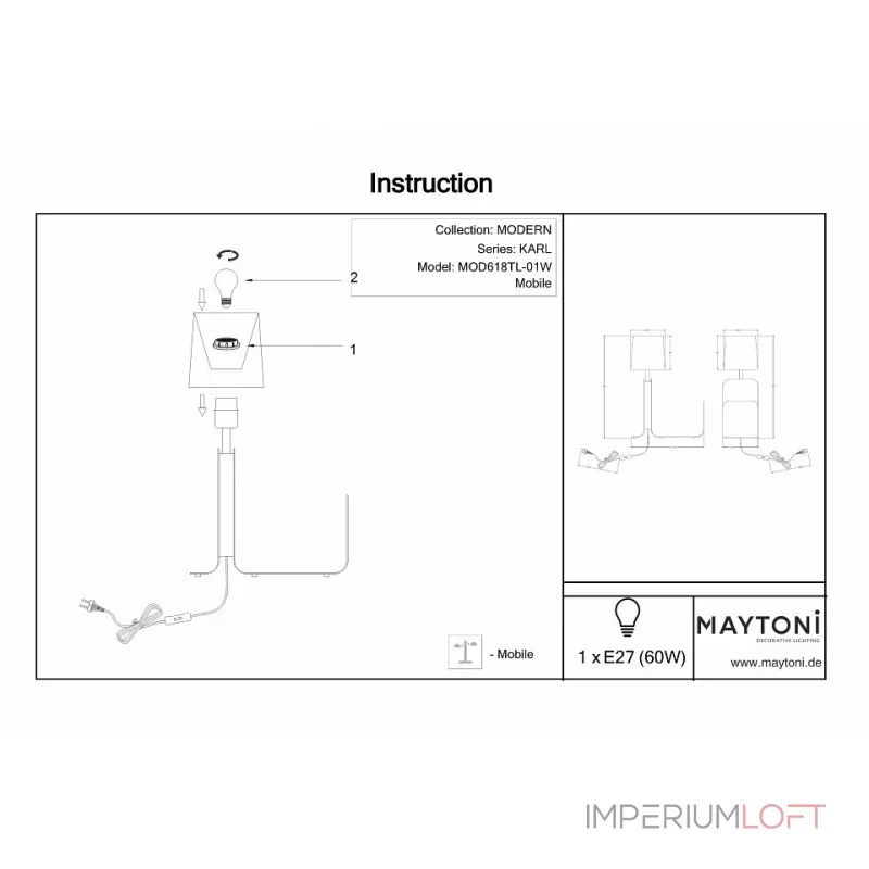 Подвесной светильник Maytoni MOD600PL-10W Подвесной светильник Maytoni MOD600PL-10W