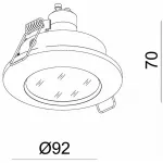 Встраиваемый светильник Deko-Light 110102 Цвет арматуры серебро Цвет плафонов белый