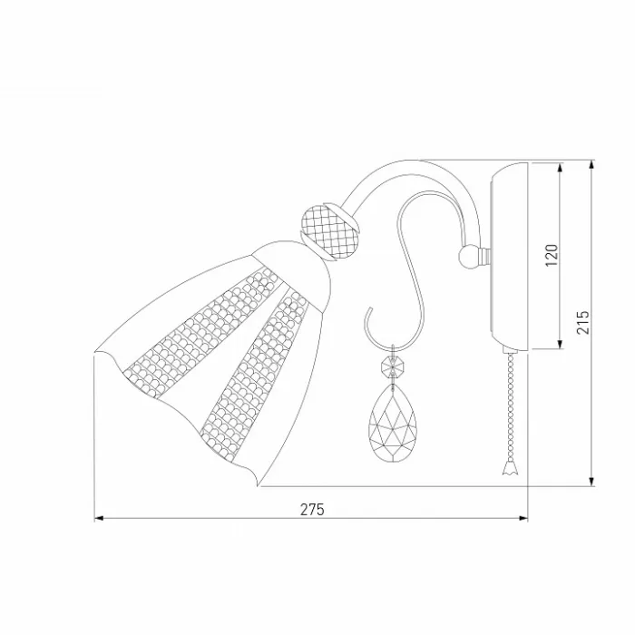 Бра Eurosvet Floranse 30155/1 античная бронза от ImperiumLoft