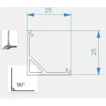 Профиль накладной  Deko-Light AV-03-12 970434 Цвет арматуры серебро от ImperiumLoft