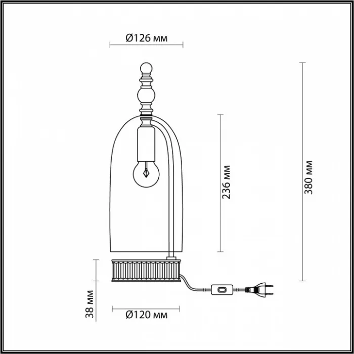 Настольная лампа декоративная Odeon Light Bell 4892/1T от ImperiumLoft