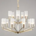Подвесная люстра Omnilux Ledro OML-69903-15 Цвет арматуры бронза Цвет плафонов прозрачный от ImperiumLoft