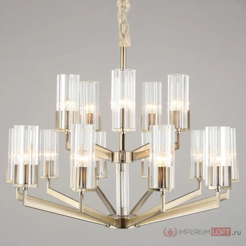 Подвесная люстра Omnilux Ledro OML-69903-15 Цвет арматуры бронза Цвет плафонов прозрачный от ImperiumLoft