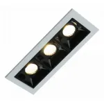 Встраиваемый светильник Arte Lamp Grill A3153PL-3BK Цвет арматуры черный Цвет плафонов розовый